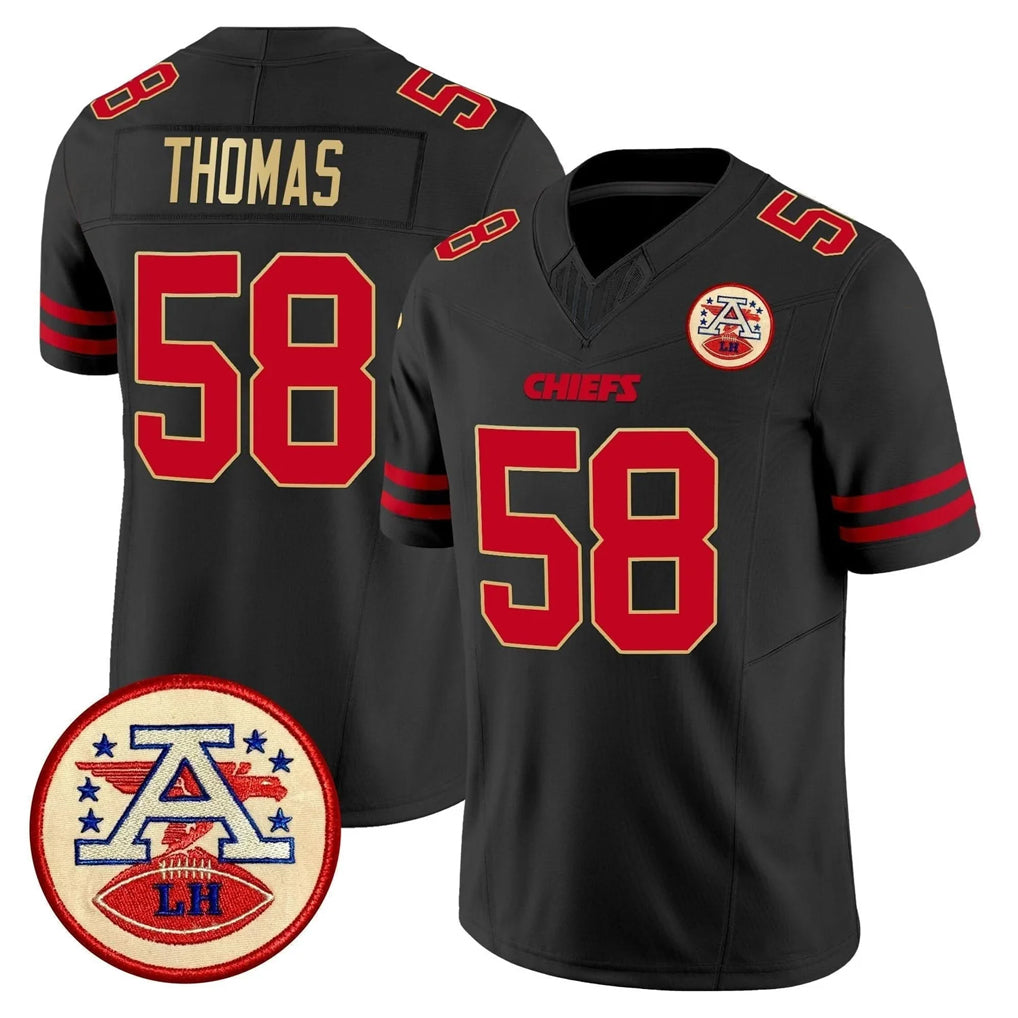 Davalo KC.Chiefs #58 Derrick Thomas Player Black Limited Vapor F.U.S.E. Home Game Stitched Jerseys