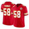 Davalo KC.Chiefs #58 Derrick Thomas Player Red Limited Vapor F.U.S.E. Home Game Stitched Jerseys