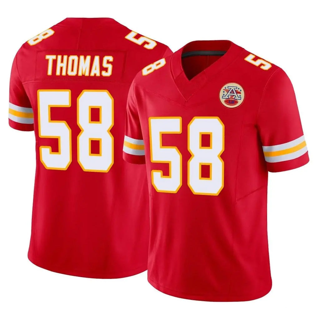 Davalo KC.Chiefs #58 Derrick Thomas Player Red Limited Vapor F.U.S.E. Home Game Stitched Jerseys