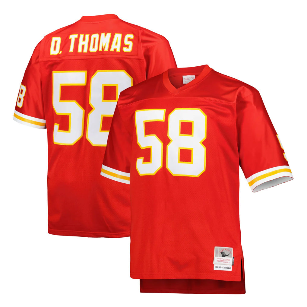 Davalo KC.Chiefs #58 Derrick Thomas Player Red Mitchell & Ness 1994 Throwback Retired Stitched Jerseys