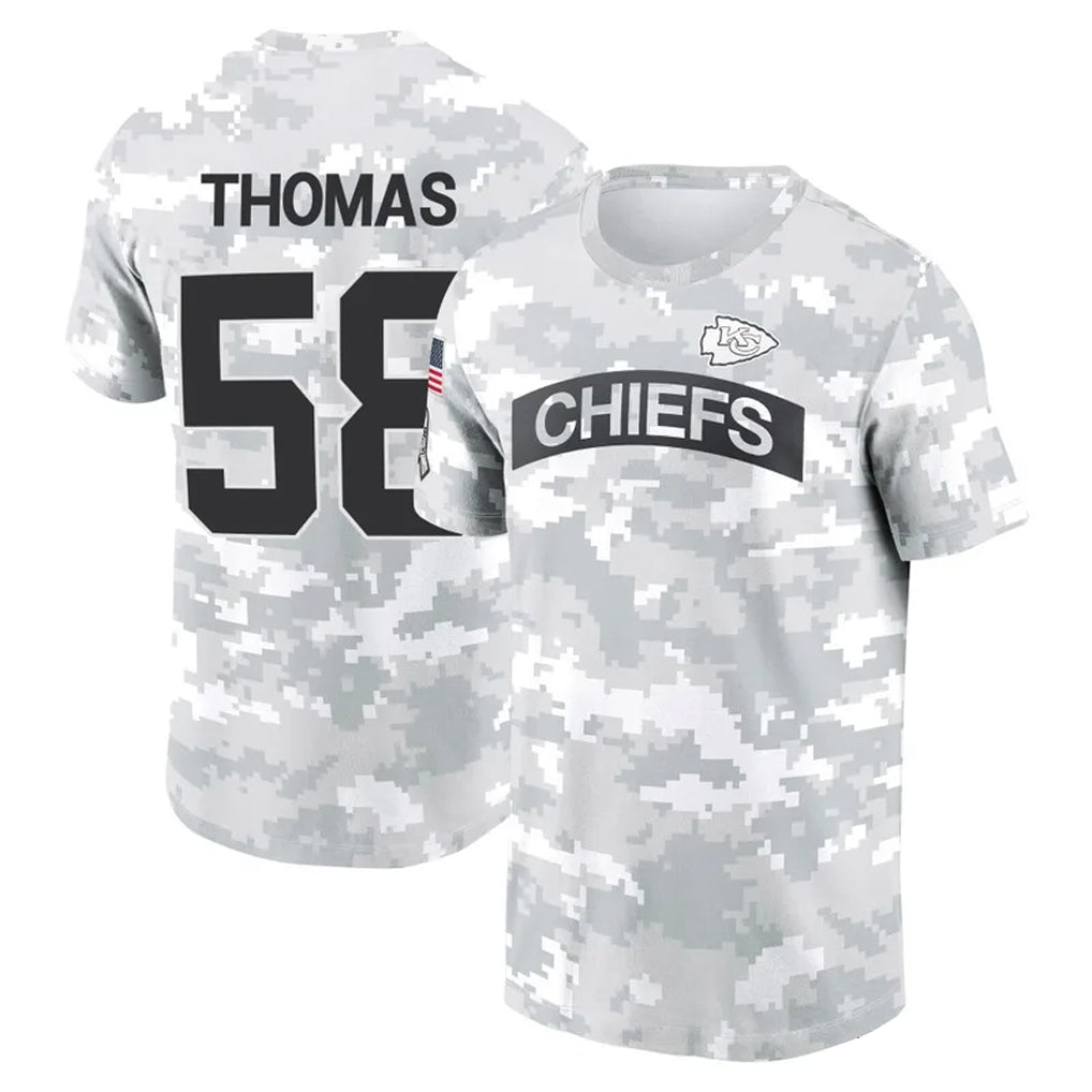 Davalo KC.Chiefs #58 Derrick Thomas Player Salute to Service Hoodies & T-Shirts Stitched Jerseys
