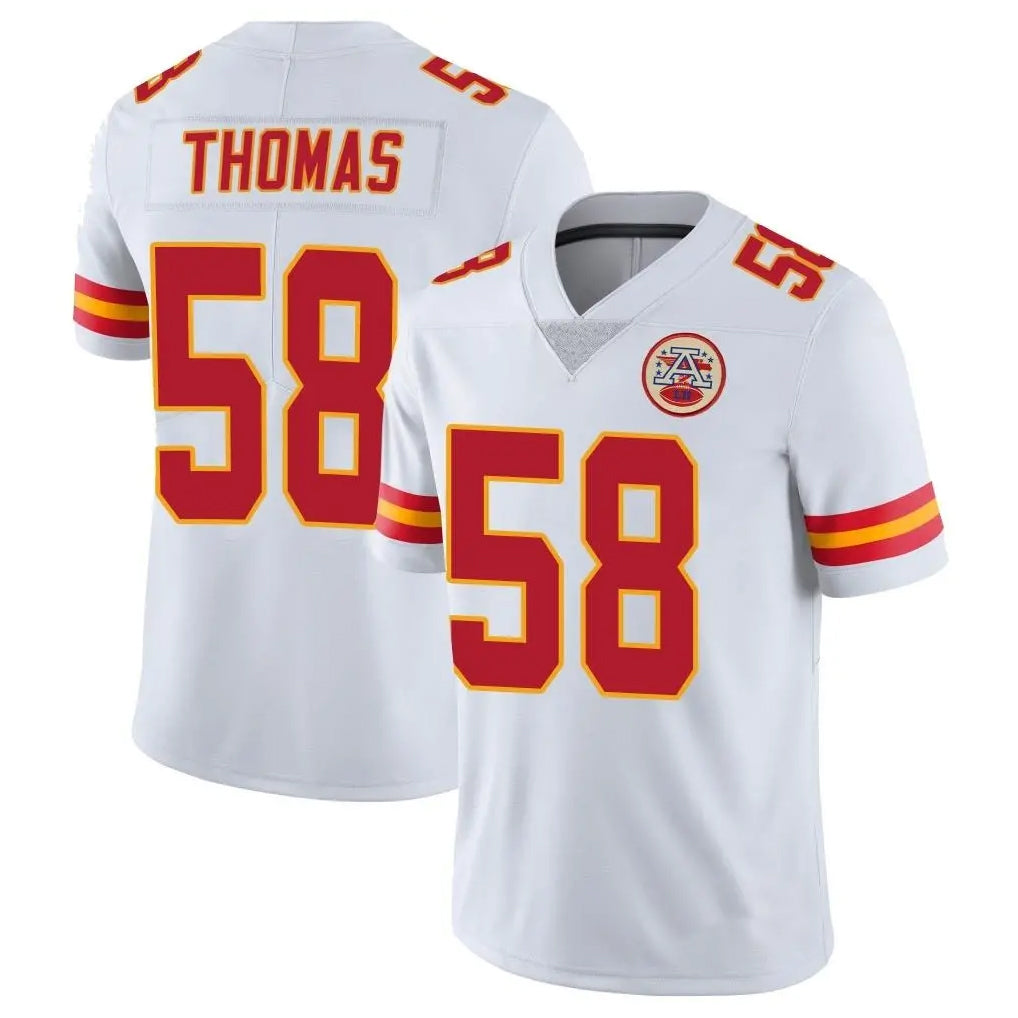Davalo KC.Chiefs #58 Derrick Thomas Player White Limited Vapor Untouchable Home Game Stitched Jerseys