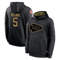 Davalo KC.Chiefs #5 Mansoor Delane Player Black Salute to Service Hoodies Limited Game Stitched Jerseys