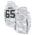 Davalo KC.Chiefs #65 Trey Smith Player Arctic Camo Salute to Service Hoodies Limited Game Stitched Jerseys