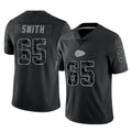 Davalo KC.Chiefs #65 Trey Smith Player Black Limited Reflective Game Stitched Jerseys