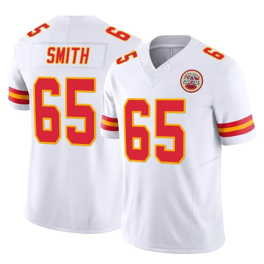 Davalo KC.Chiefs #65 Trey Smith Player White Limited Vapor F.U.S.E. Home Game Stitched Jerseys