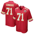 Davalo KC.Chiefs #71 Josh Simmons Player Red Home Game Stitched Jerseys