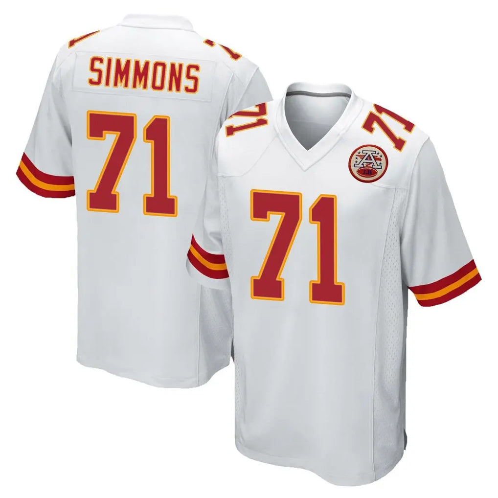 Davalo KC.Chiefs #71 Josh Simmons Player White Home Game Stitched Jerseys