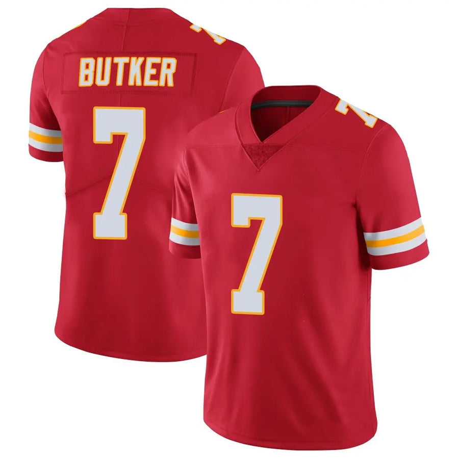 Davalo KC.Chiefs #7 Harrison Butker Player Red Vapor Limited Stitched Jerseys