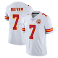 Davalo KC.Chiefs #7 Harrison Butker Player White Limited Vapor Untouchable Home Game Stitched Jerseys