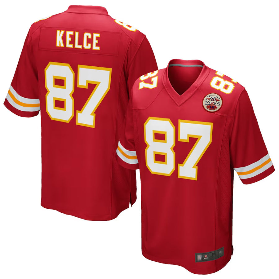 Davalo KC.Chiefs #87 Travis Kelce Player Red Team Color Game Stitched Jerseys
