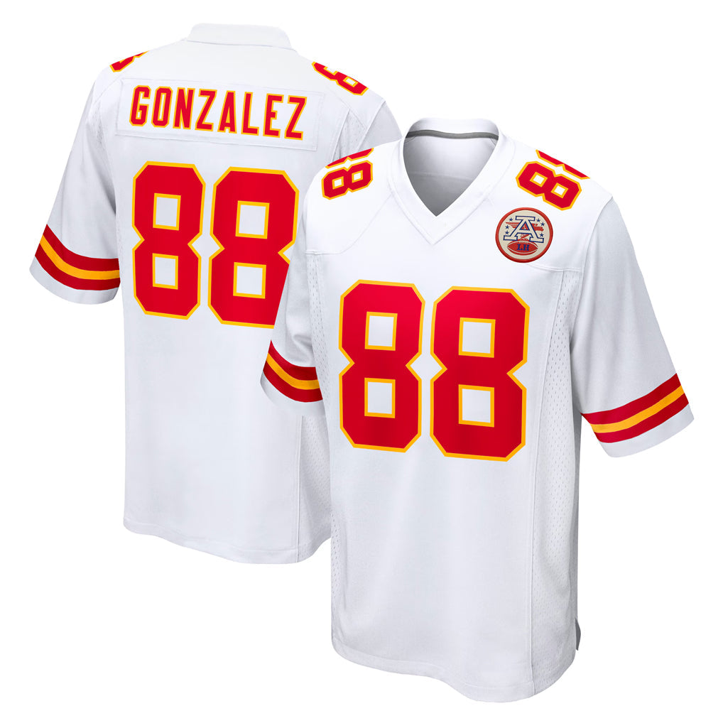 Davalo KC.Chiefs #88 Tony Gonzalez Player White Home Game Stitched Jerseys