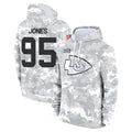 Davalo KC.Chiefs #95 Chris Jones Player Arctic Camo Salute to Service Hoodies Stitched Jerseys