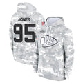Davalo KC.Chiefs #95 Chris Jones Player Arctic Camo Salute to Service Hoodies Limited Game Stitched Jerseys