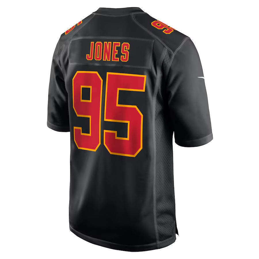 Davalo KC.Chiefs #95 Chris Jones Player Black Fashion Game Stitched Jerseys