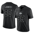 Davalo KC.Chiefs #95 Chris Jones Player Black RFLCTV Limited Stitched Jerseys