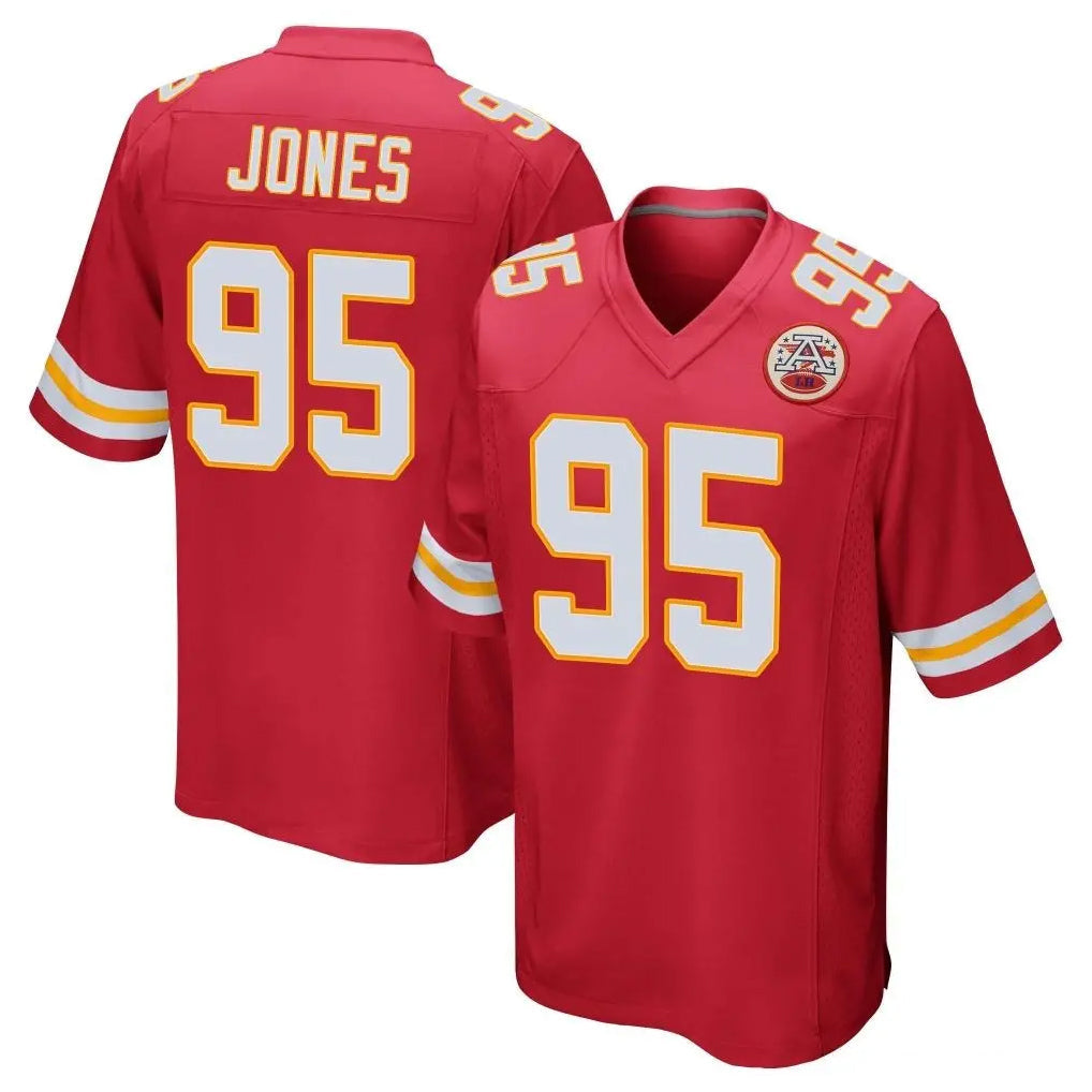 Davalo KC.Chiefs #95 Chris Jones Player Red Home Game Stitched Jerseys