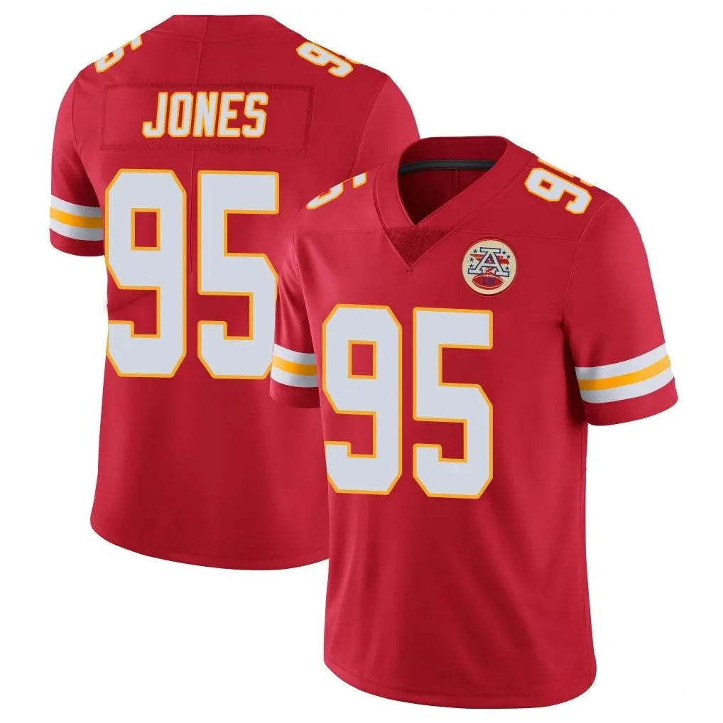 Davalo KC.Chiefs #95 Chris Jones Player Red Limited Vapor Untouchable Home Game Stitched Jerseys