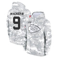 Davalo KC.Chiefs #9 Kenneth Walker III Player Arctic Camo Salute to Service Hoodies Limited Game Stitched Jerseys
