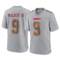 Davalo KC.Chiefs #9 Kenneth Walker III Player Gray Atmosphere Fashion Game Stitched Jerseys