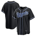 Davalo KC.Royals Black Carbon Fashion Home Game Blank Player Stitched Jerseys
