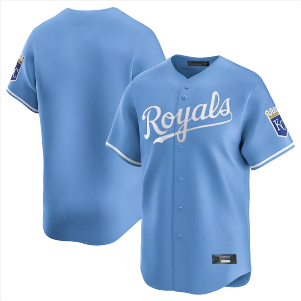 Davalo KC.Royals Light Blue Alt Limited Home Blank Player Stitched Jerseys