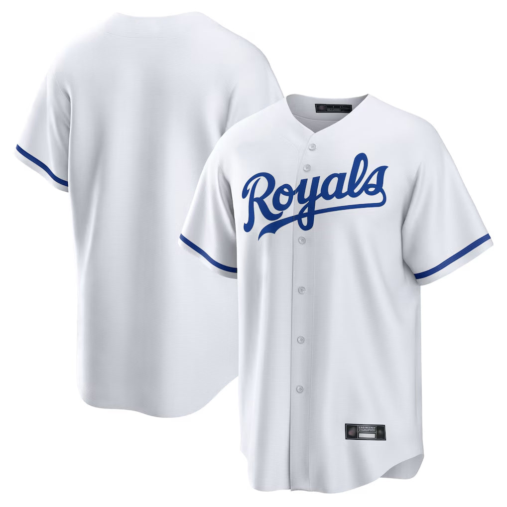 Davalo KC.Royals Player White Home Game Blank Player Stitched Jerseys