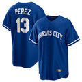 Davalo KC.Royals #13 Salvador Perez Player Royal Game Home Stitched Jerseys