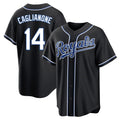 Davalo KC.Royals #14 Jac Caglianone Player Black Carbon Fashion Home Game Stitched Jerseys
