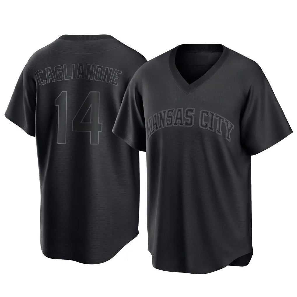 Davalo KC.Royals #14 Jac Caglianone Player Black Fashion Game Stitched Jerseys