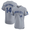 Davalo KC.Royals #14 Jac Caglianone Player Gray Limited Elite Home Stitched Jerseys