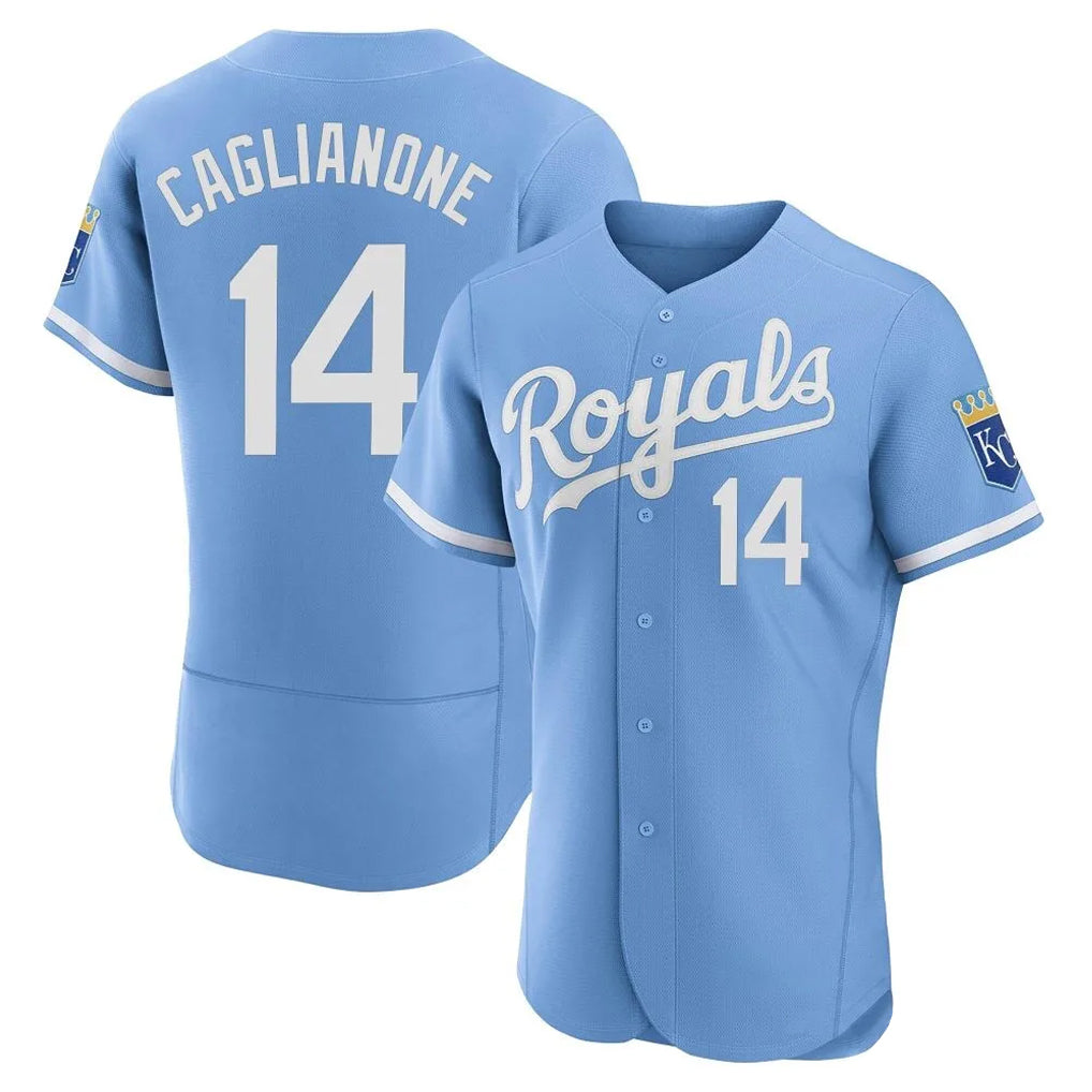 Davalo KC.Royals #14 Jac Caglianone Player Light Blue Alt Limited Elite Home Stitched Jerseys