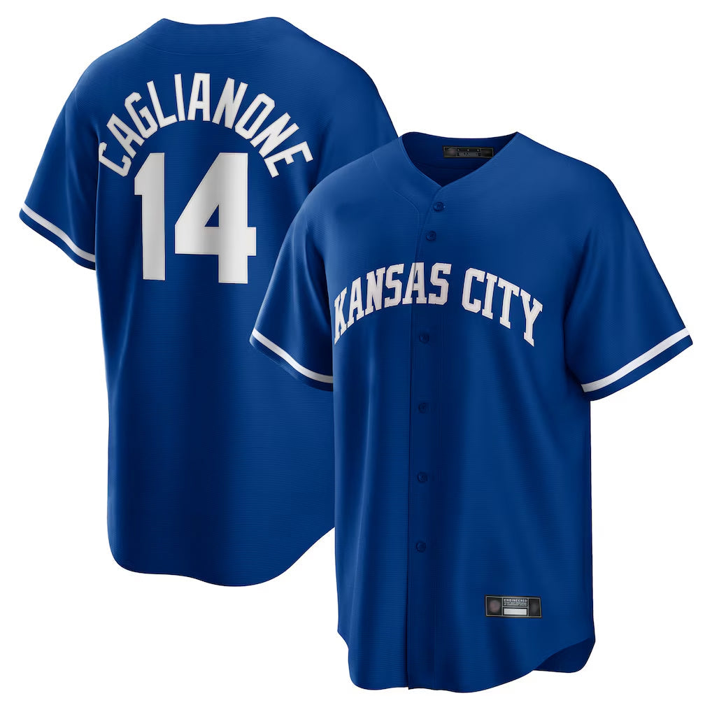 Davalo KC.Royals #14 Jac Caglianone Player Royal Game Home Stitched Jerseys