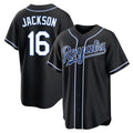 Davalo KC.Royals #16 Bo Jackson Player Black Carbon Fashion Home Game Stitched Jerseys