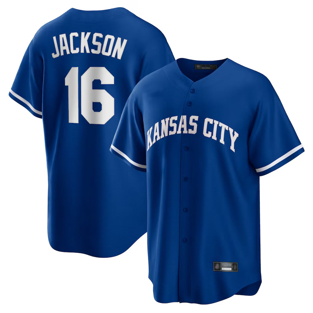Davalo KC.Royals #16 Bo Jackson Player Royal Game Home Stitched Jerseys