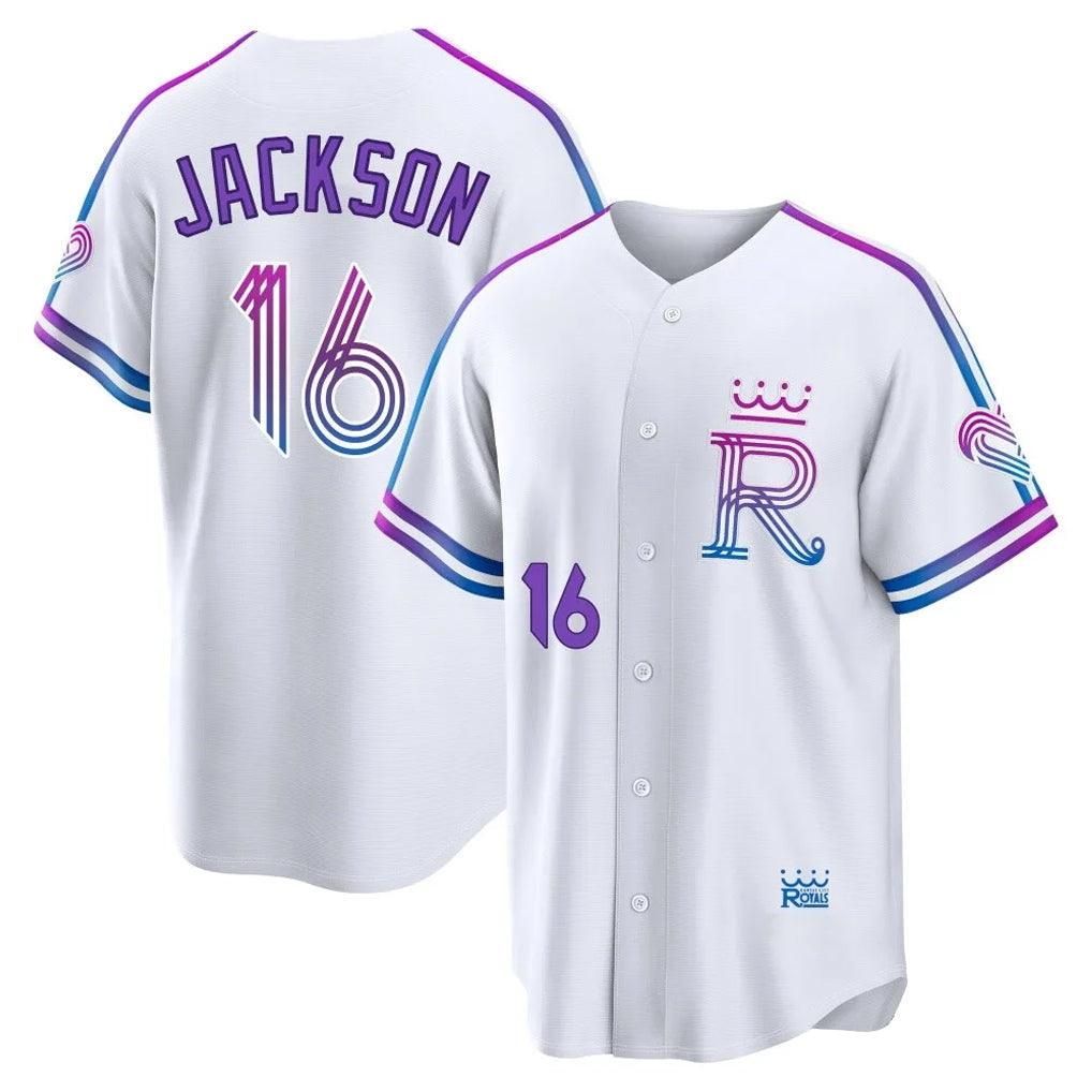 Davalo KC.Royals #16 Bo Jackson Player White 2026 City Connect Limited Home Stitched Jerseys