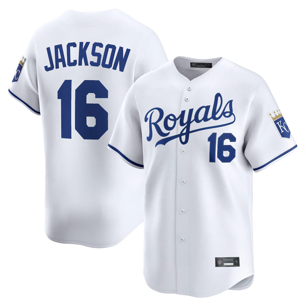 Davalo KC.Royals #16 Bo Jackson Player White Alt Limited Home Stitched Jerseys