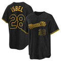 Davalo KC.Royals #28 Kyle Isbel Player Black Snake Skin City Game Stitched Jerseys