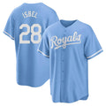 Davalo KC.Royals #28 Kyle Isbel Player Light Blue Home Game Stitched Jerseys