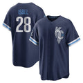 Davalo KC.Royals #28 Kyle Isbel Player Navy City Connect Home Game Stitched Jerseys