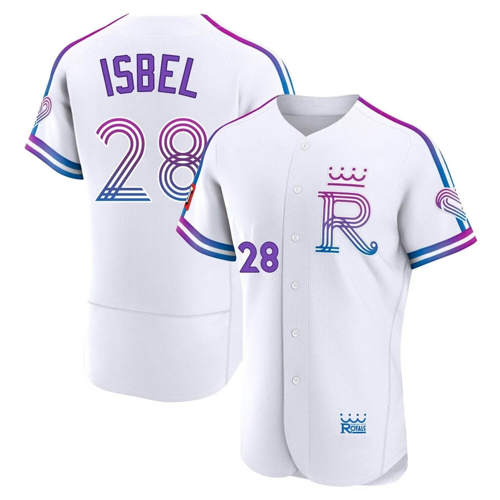 Davalo KC.Royals #28 Kyle Isbel Player White 2026 City Connect Limited Elite Home Stitched Jerseys