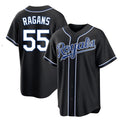 Davalo KC.Royals #55 Cole Ragans Player Black Carbon Fashion Home Game Stitched Jerseys