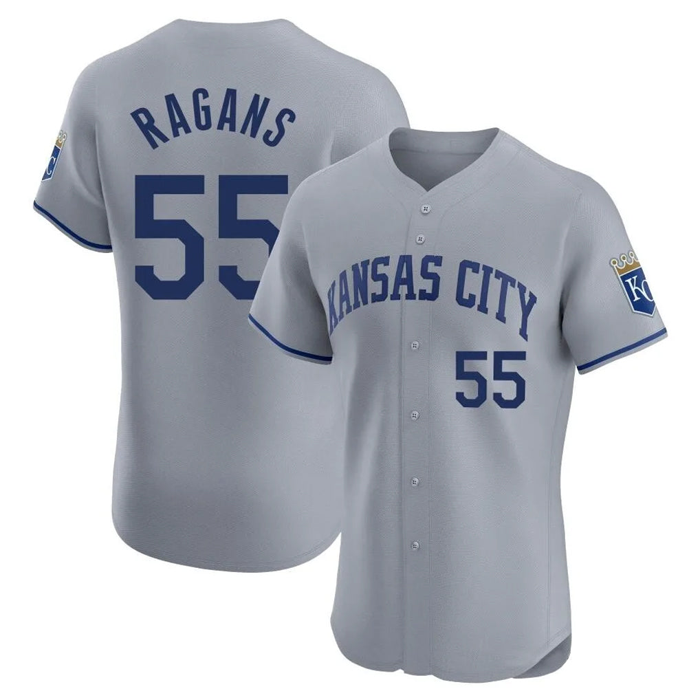 Davalo KC.Royals #55 Cole Ragans Player Gray Limited Elite Home Stitched Jerseys