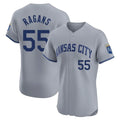 Davalo KC.Royals #55 Cole Ragans Player Gray Limited Elite Home Stitched Jerseys