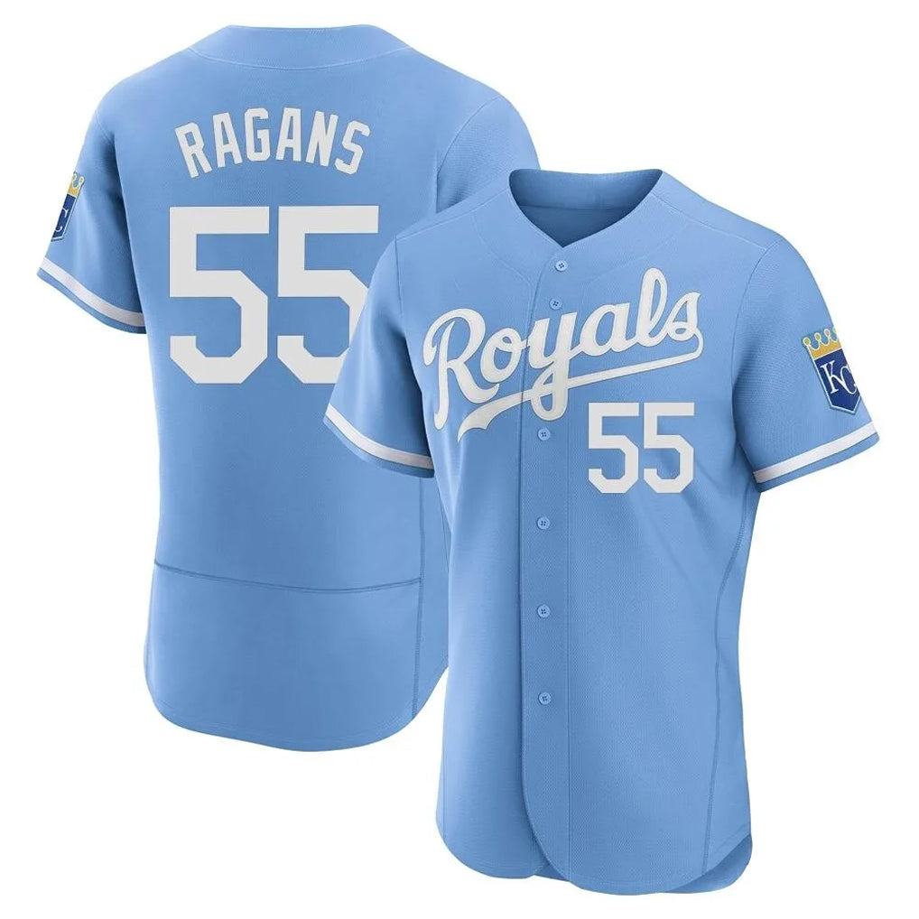 Davalo KC.Royals #55 Cole Ragans Player Light Blue Alt Limited Elite Home Stitched Jerseys