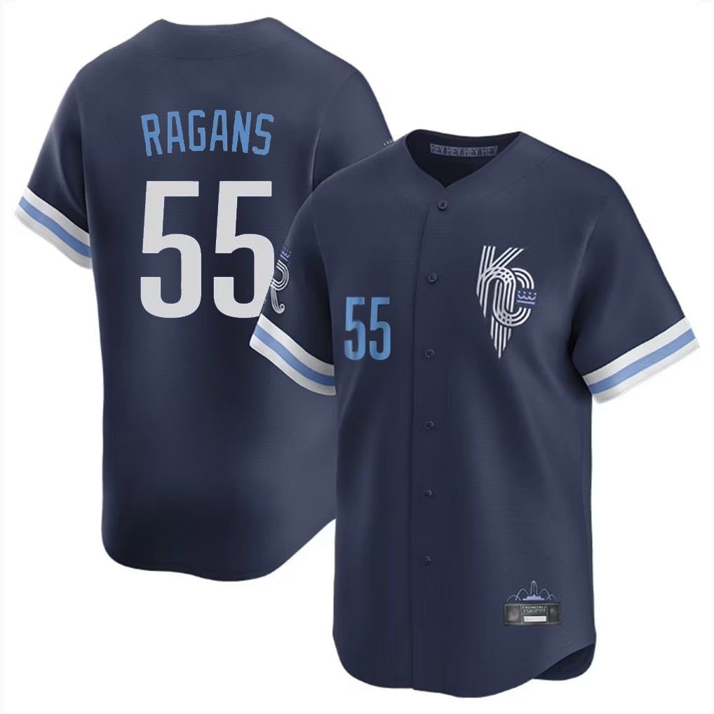 Davalo KC.Royals #55 Cole Ragans Player Navy City Connect Limited Home Stitched Jerseys