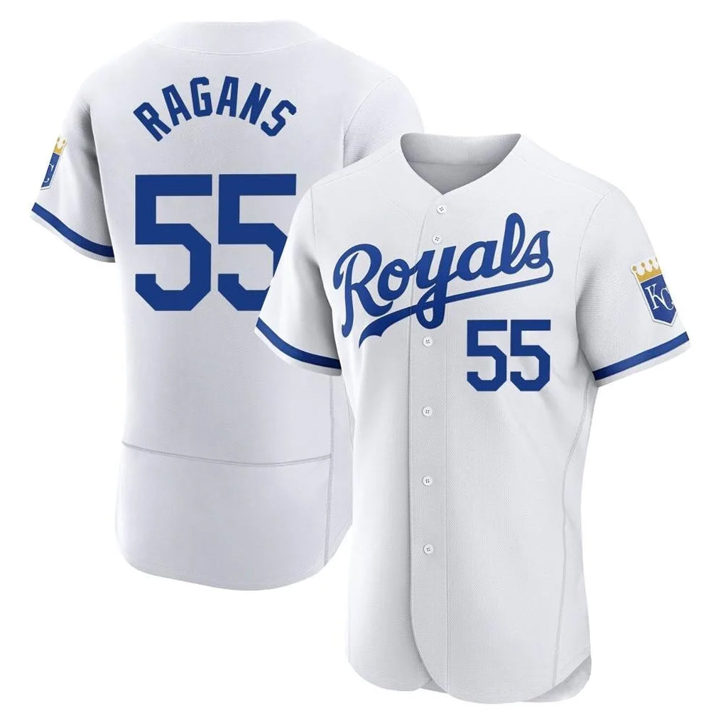 Davalo KC.Royals #55 Cole Ragans Player White Limited Elite Home Game Stitched Jerseys