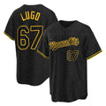 Davalo KC.Royals #67 Seth Lugo Player Black Snake Skin City Game Stitched Jerseys
