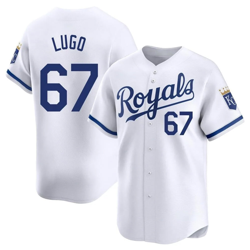 Davalo KC.Royals #67 Seth Lugo Player White Alt Limited Home Stitched Jerseys