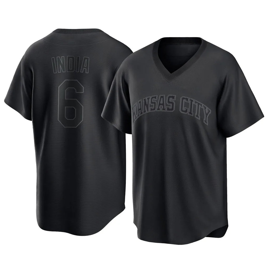 Davalo KC.Royals #6 Jonathan India Player Black Fashion Game Stitched Jerseys